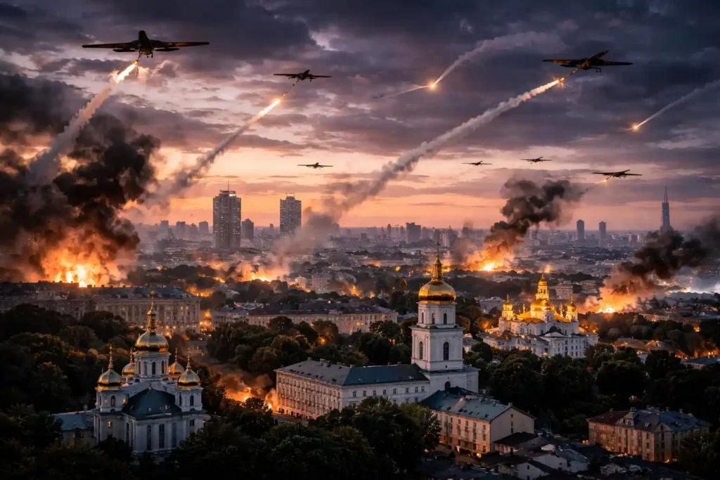 कीव पर मिसाइल हमला