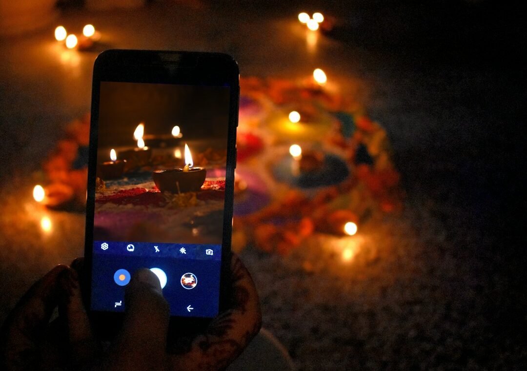 Diwali festival of lights scene representing festive shopping research with AI Mode Lens and YouTube
