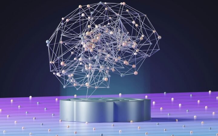 Generative AI और agentic workflow को दर्शाती abstract technology image