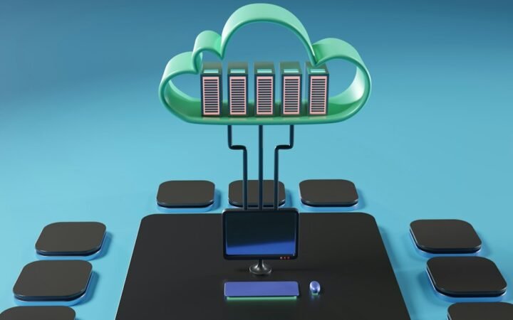 Enterprise AI agent और cloud workflow को दर्शाती technology image