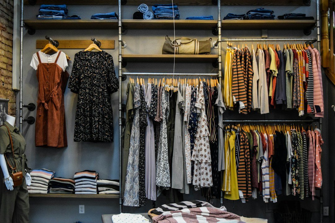 Colorful clothing organized on a rack illustrating Google Lens visual shopping and AI virtual apparel try-on in India